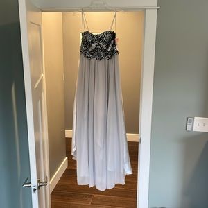 Unique Prom Dress - Silver/Black